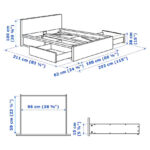 Malm High bed frame/4 storage boxes - Image 9